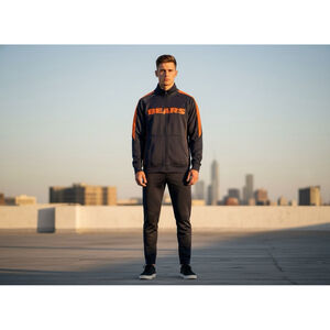Men's NFL Bears Performance Jacket L Navy Orange